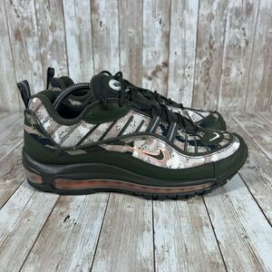 Nike  Air Max 98 camo classic cargo khaki sunset‎ tint black Mens 9